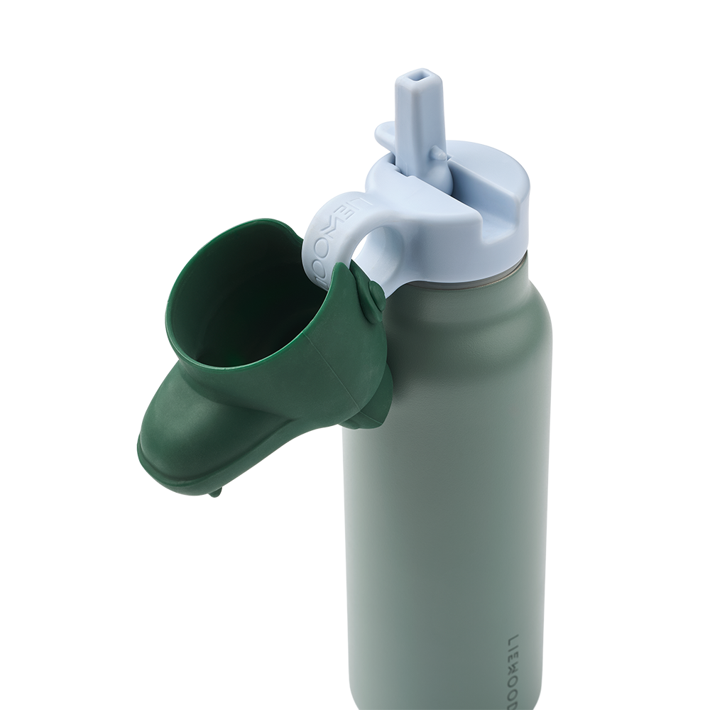 Liewood Trinkflasche mit Krokodildeckel 'Falk' 350 ml Peppermint/Garden Green