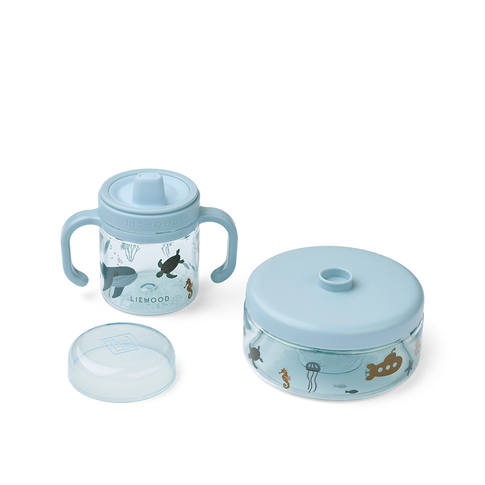 Liewood Set de vaisselle pour enfants « Beatrix » Sea Creature/Sandy