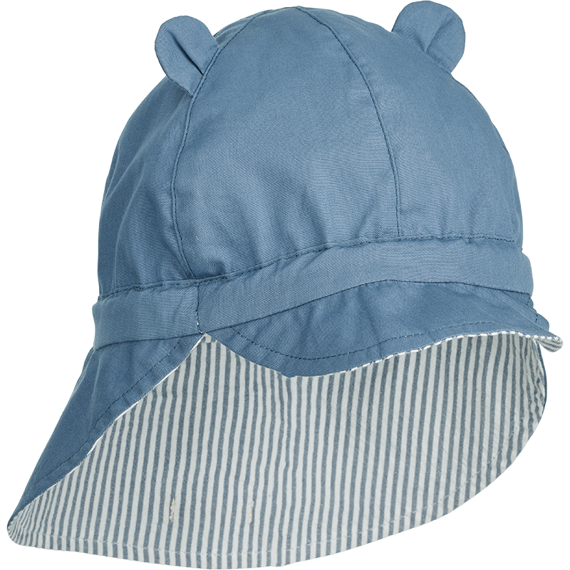 Liewood Gorm Sonnenhut mit Nackenschutz Blue Wave Creme de la Creme.