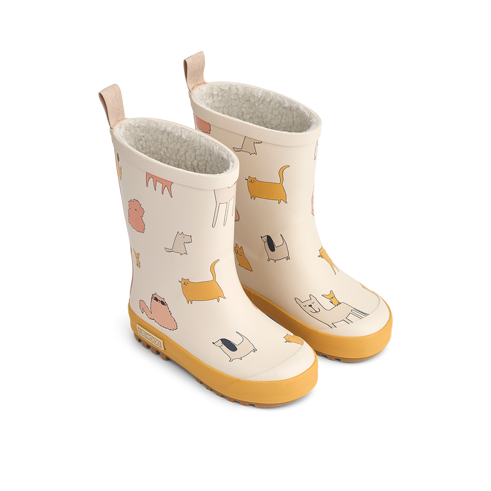 Liewood Thermo Regenstiefel 'Mason' Cats and Dogs/Sandy - Online MY SNOWFLAKE