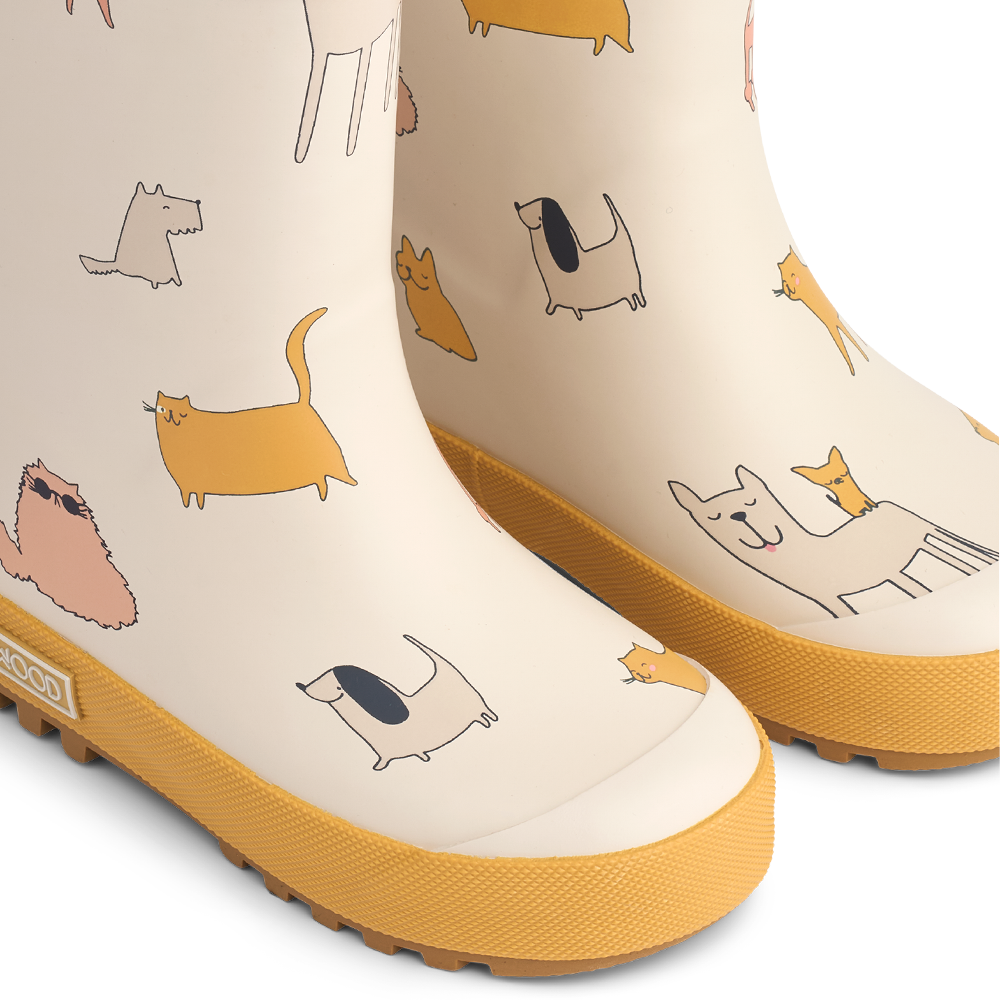 Liewood Thermo Regenstiefel 'Mason' Cats and Dogs/Sandy - Online MY SNOWFLAKE