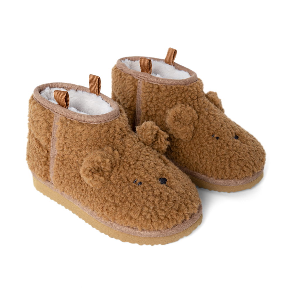 Liewood Slippers 'Alban Bear' Golden Caramel