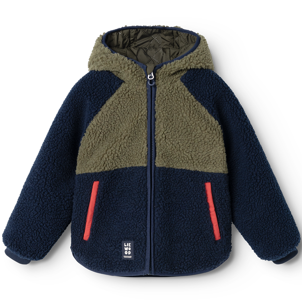 Liewood Reversible Thermal Jacket 'Jackson' Army Brown/Classic Navy