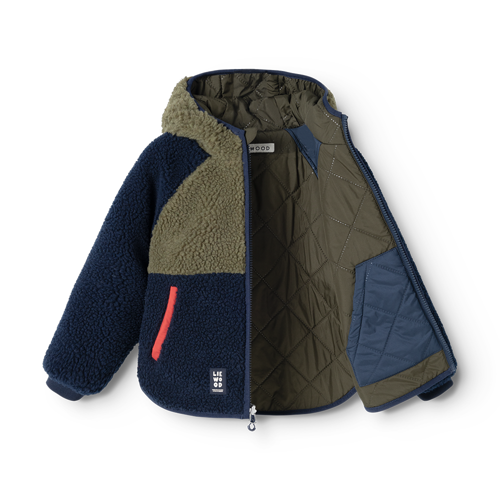 Liewood Reversible Thermal Jacket 'Jackson' Army Brown/Classic Navy