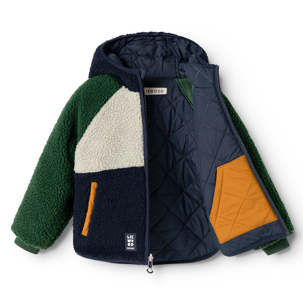 Liewood Reversible Thermal Jacket 'Jackson' Garden Green Multi Mix
