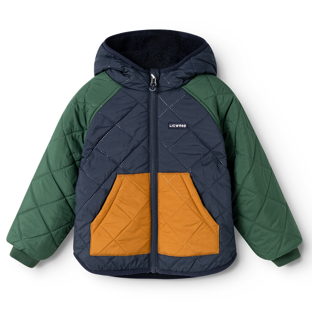 Liewood Reversible Thermal Jacket 'Jackson' Garden Green Multi Mix