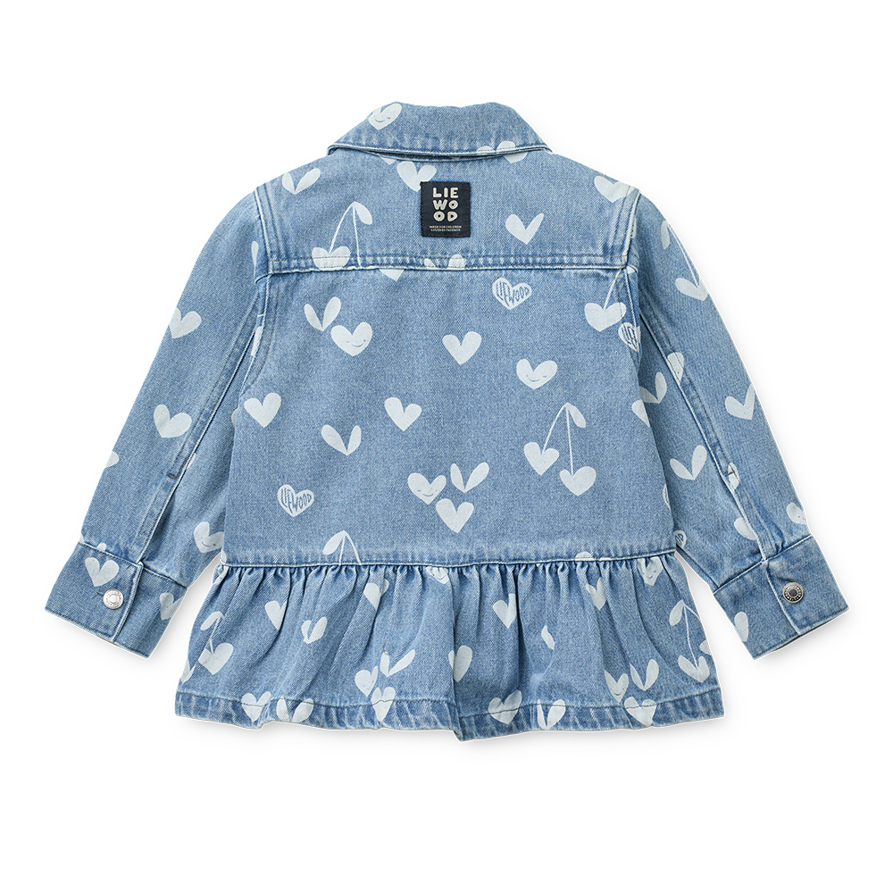 Liewood Denim Hemd 'Kenza' Sweethearts/Light Blue Denim - Online MY SNOWFLAKE