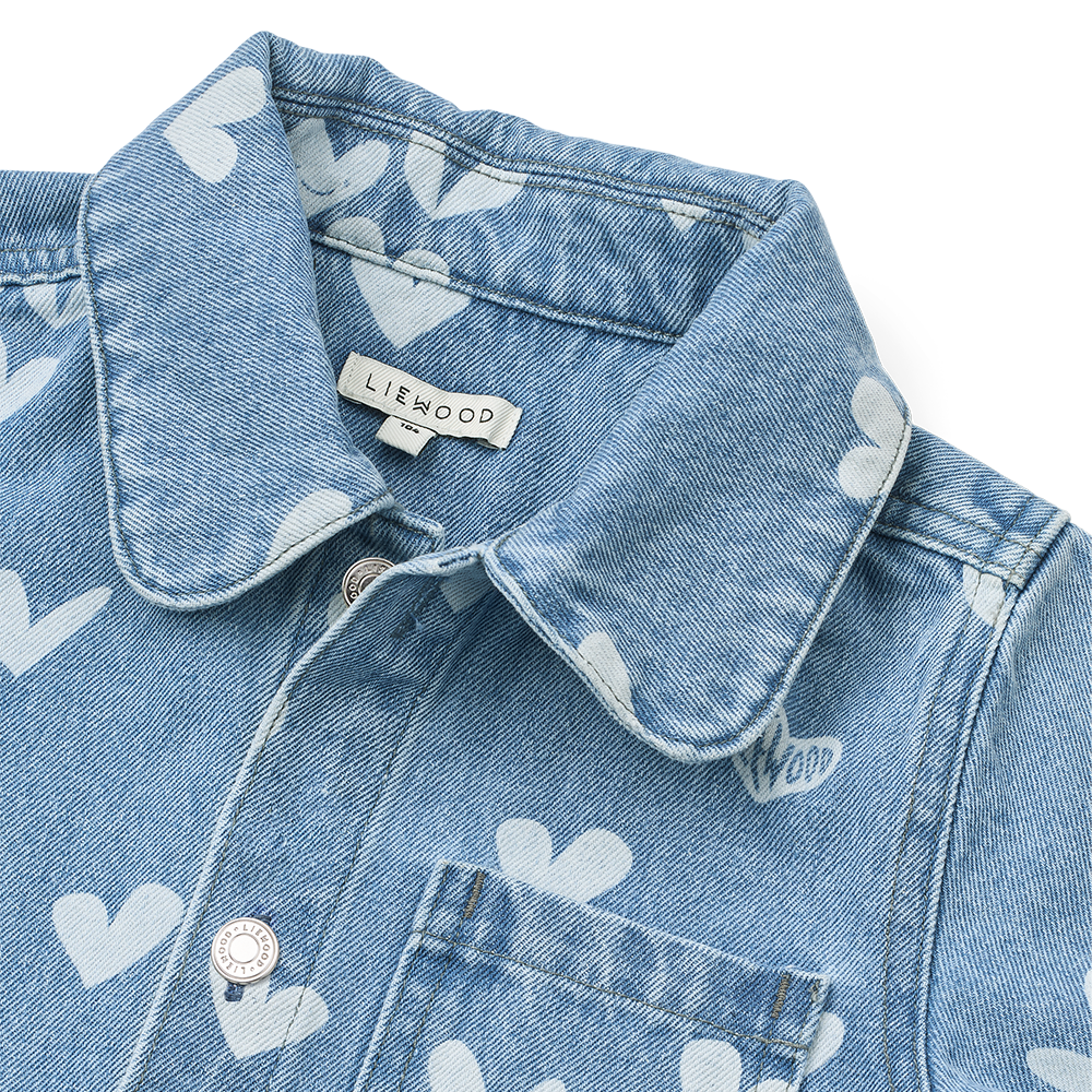 Liewood Denim Hemd 'Kenza' Sweethearts/Light Blue Denim - Online MY SNOWFLAKE