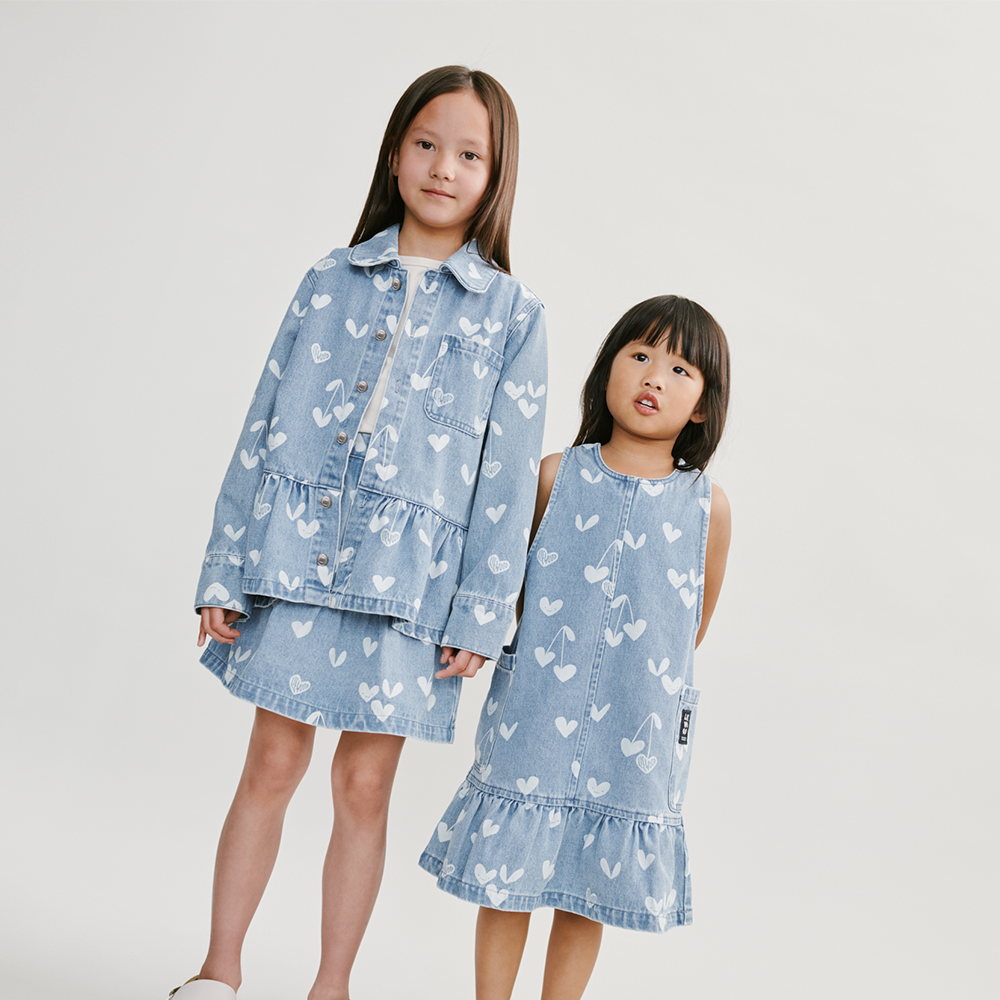 Liewood Denim Hemd 'Kenza' Sweethearts/Light Blue Denim - Online MY SNOWFLAKE