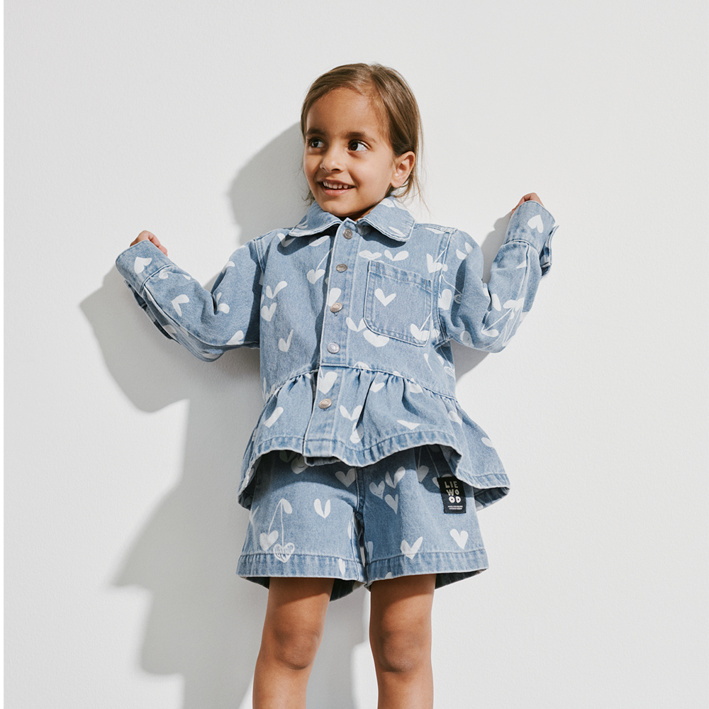 Liewood Denim Hemd 'Kenza' Sweethearts/Light Blue Denim - Online MY SNOWFLAKE
