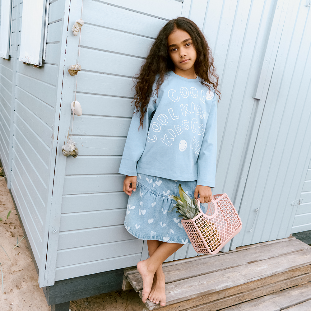 Liewood Jupe en jean 'Dayla' Sweethearts/Denim bleu clair