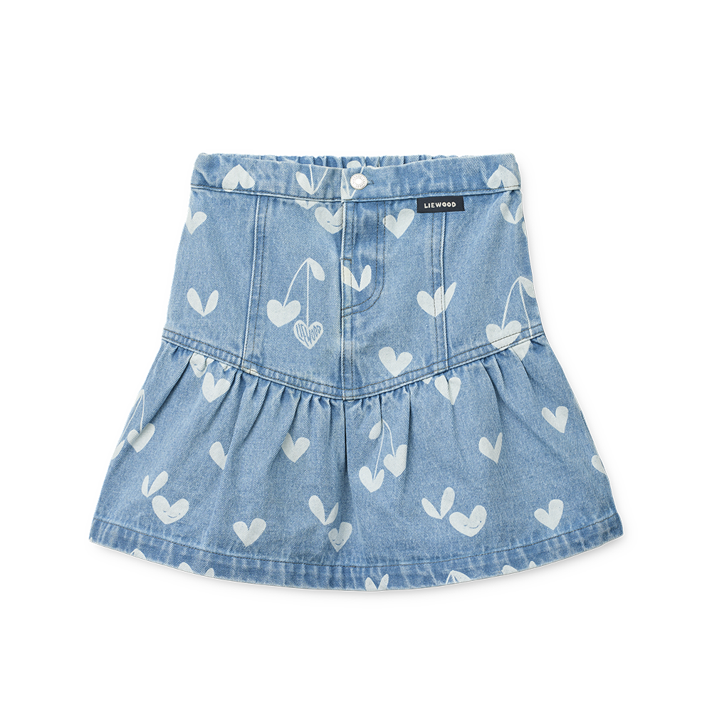 Liewood Jupe en jean 'Dayla' Sweethearts/Denim bleu clair