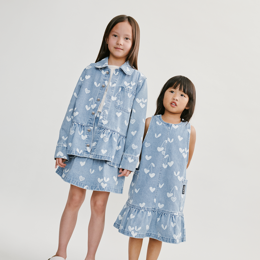 Liewood Jupe en jean 'Dayla' Sweethearts/Denim bleu clair
