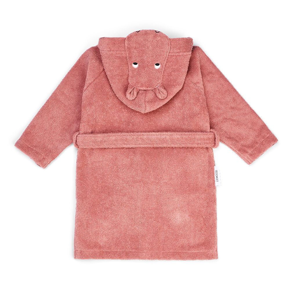 Liewood Children's Hippo Bathrobe 'Lily' Raspberry Mix