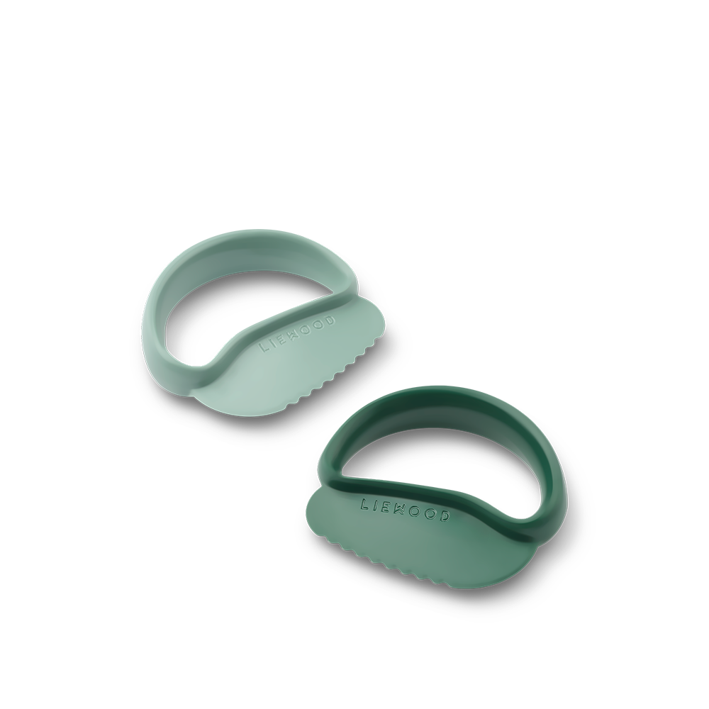 Liewood Sicheres Schneideset für Kleinkinder 'Riven' Peppermint/Garden Green
