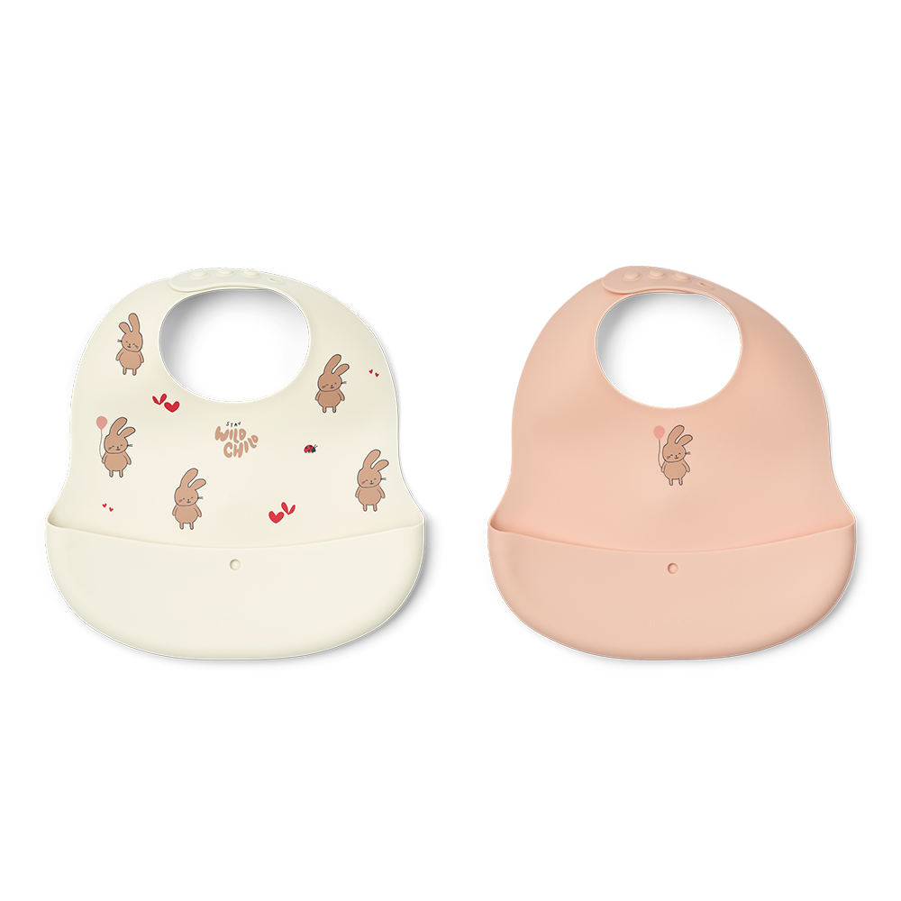 Liewood  Silikon Lätzchen 2er-Set 'Ember' Wild Child/Rosey