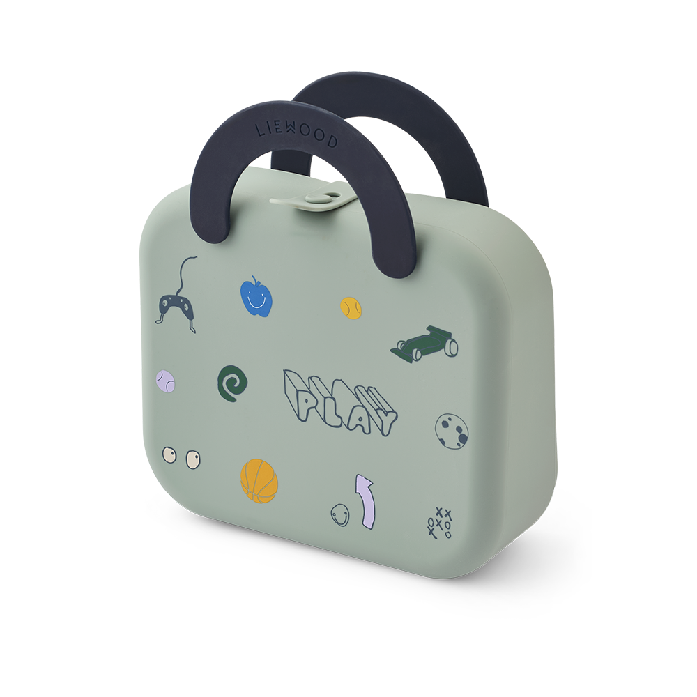 Liewood  faltbare Lunchbox 'Elara' Play/Dusty Peppermint