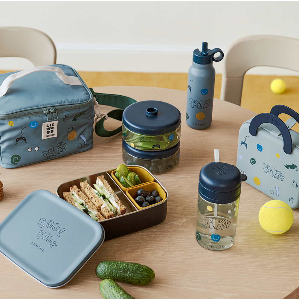 Liewood  faltbare Lunchbox 'Elara' Play/Dusty Peppermint