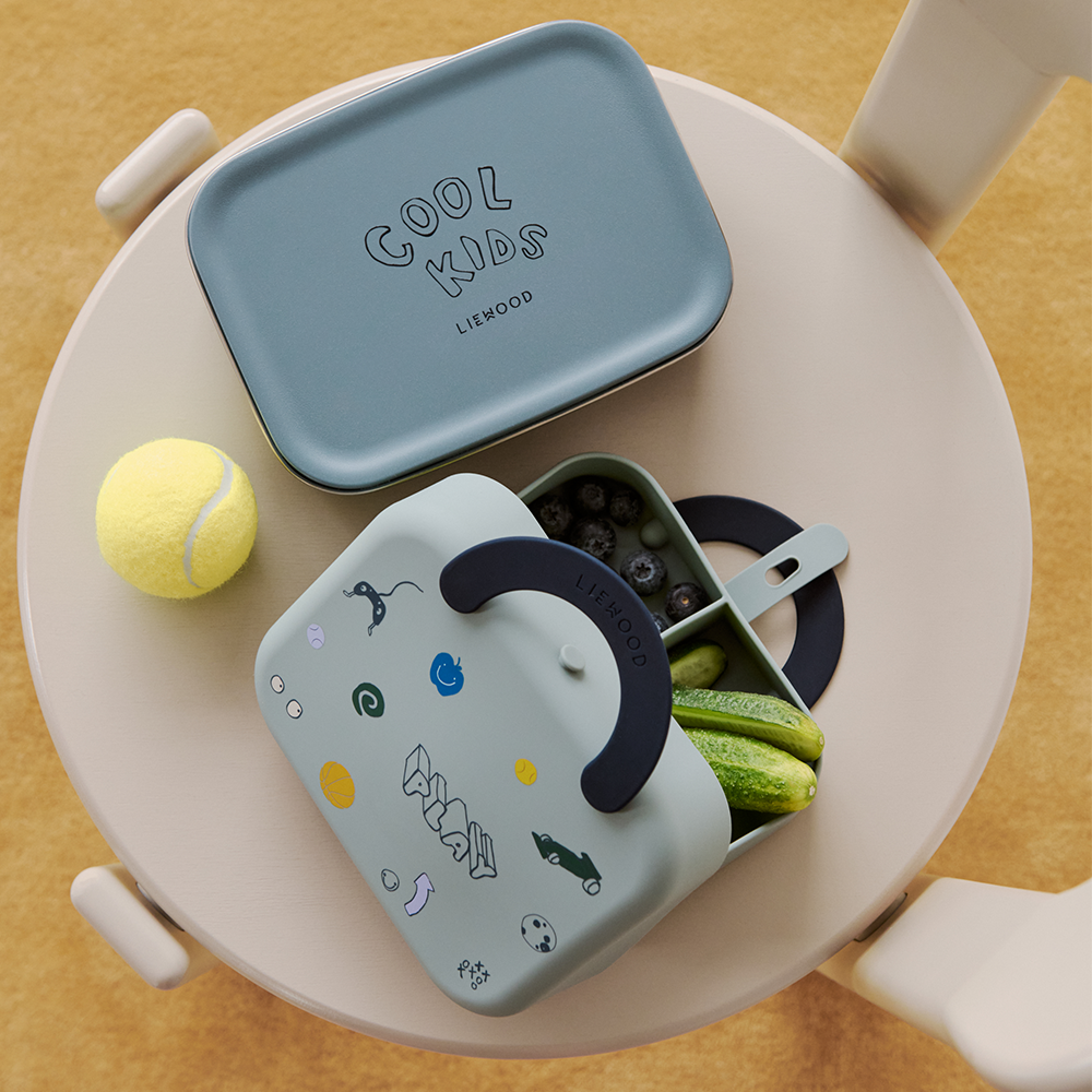 Liewood  faltbare Lunchbox 'Elara' Play/Dusty Peppermint