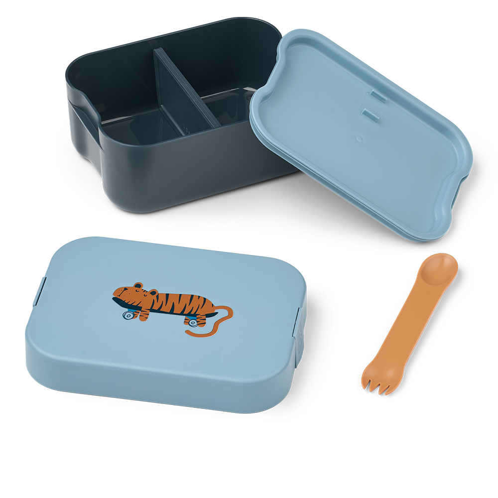 Liewood  Kinder Lunchbox 'Kamil' Tiger/Beach Blue