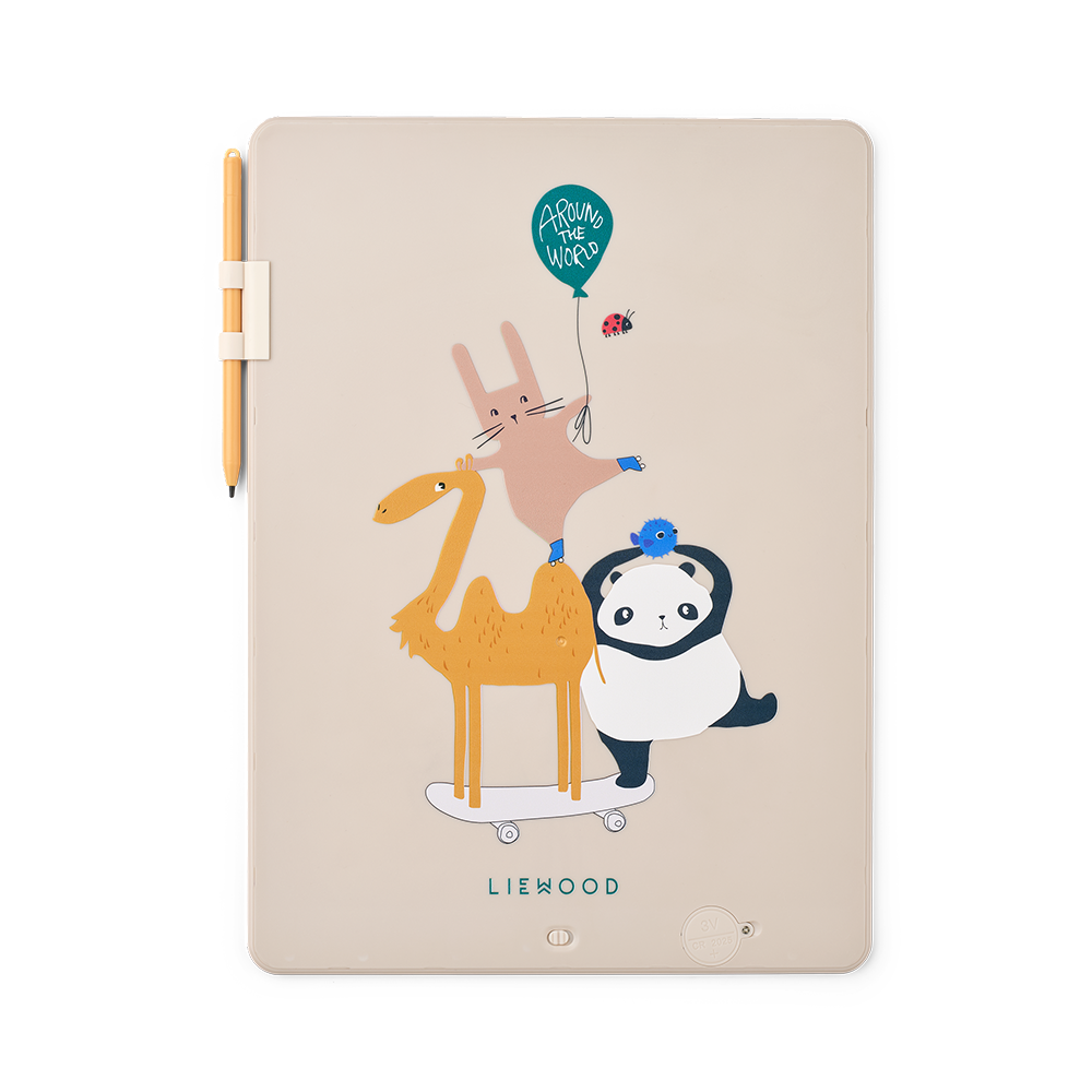 Tablette de dessin LCD magique Liewood « Zora » Around the World/Sandy