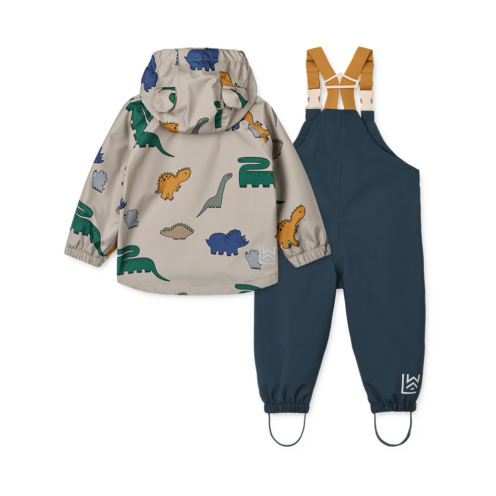 Liewood  Regenjacke/-hose Set 'Manu'  Dinosaurs/Mist - Online MY SNOWFLAKE