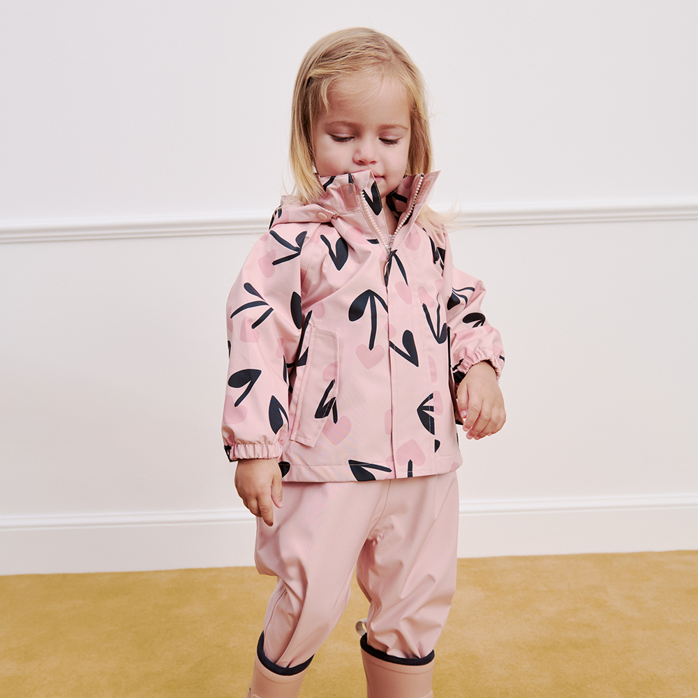 Liewood Rain Jacket/Pants Set 'Manu' Mega Cherry Heart/Rosey Mix