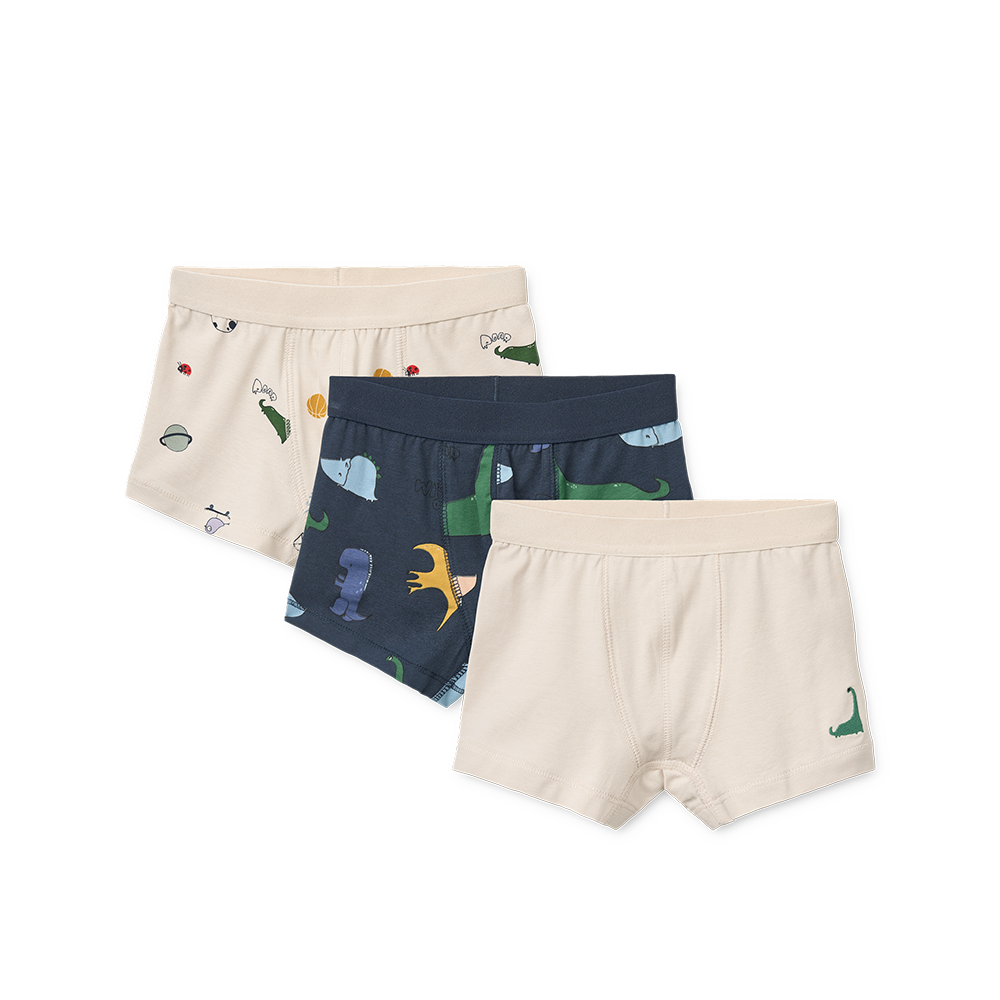 Liewood Boxershorts 3er-Set Boy 'Marvin' Dino Roar Mix