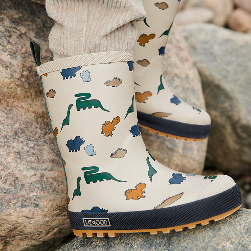 Liewood Thermo Regenstiefel 'Mason' Dinosaurs/Mist - Online MY SNOWFLAKE