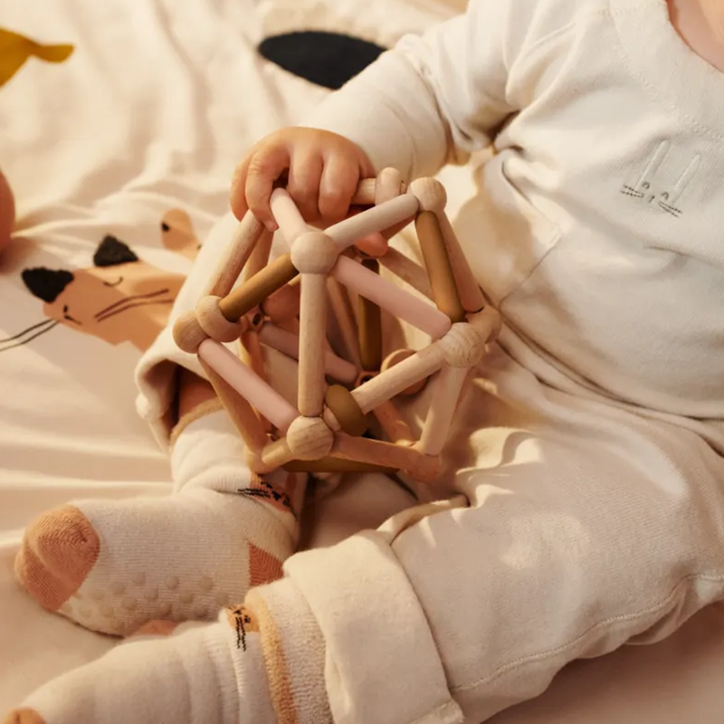 Liewood Motorik Wooden Baby Toy 'Annemette' Mustard Multi Mix