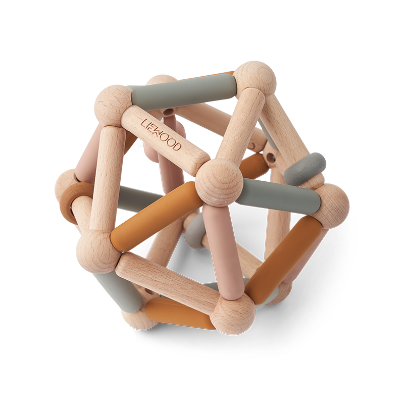 Liewood Motorik Wooden Baby Toy 'Annemette' Mustard Multi Mix