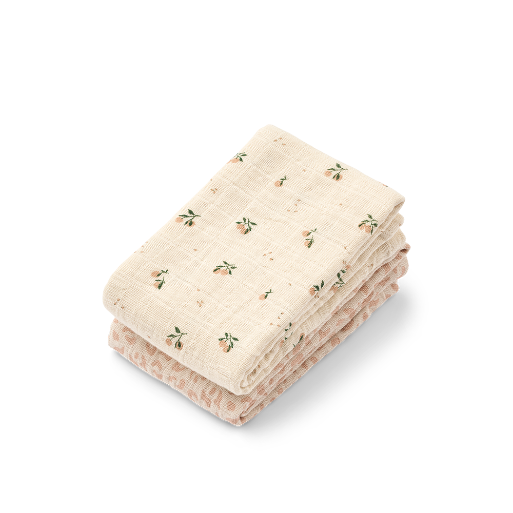 Liewood Mulltuch 2-er Pack 'Lewis' Mini Leo/Mini Peach Mix