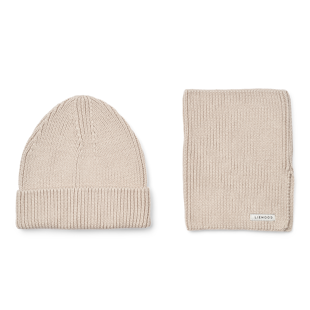 Liewood Hat and Scarf 'Lina' Sandy