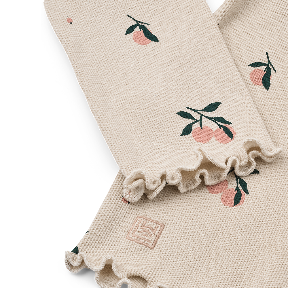 Liewood Langarmshirt in Rippstrick 'Nieve' Peach/Sea Shell