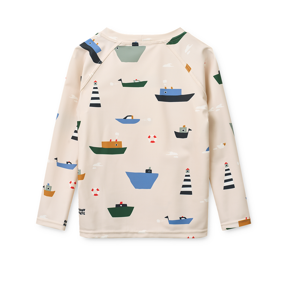 Haut de maillot de bain anti-UV Liewood « Noah » Boards/Light Sailing/Sandy