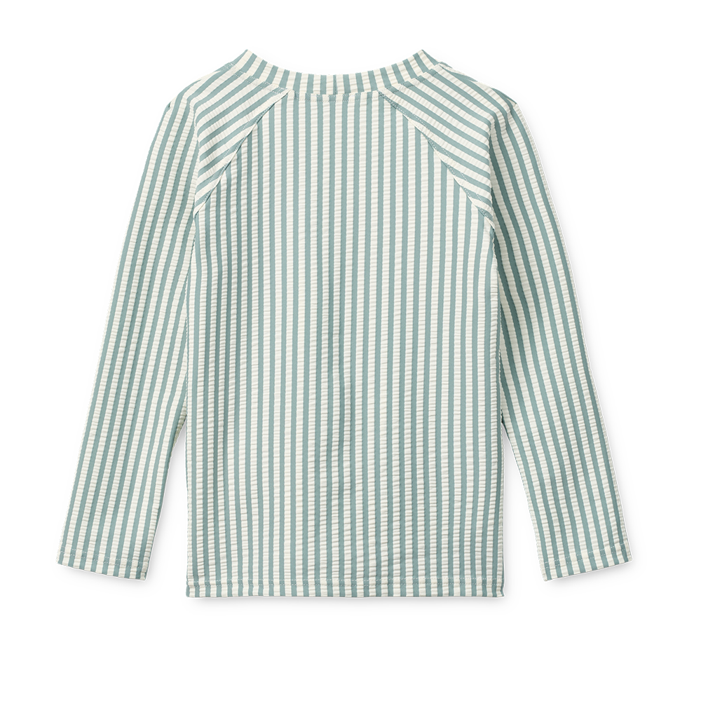 Liewood Seersucker UV Swim Shirt 'Noah' Peppermint/Sandy