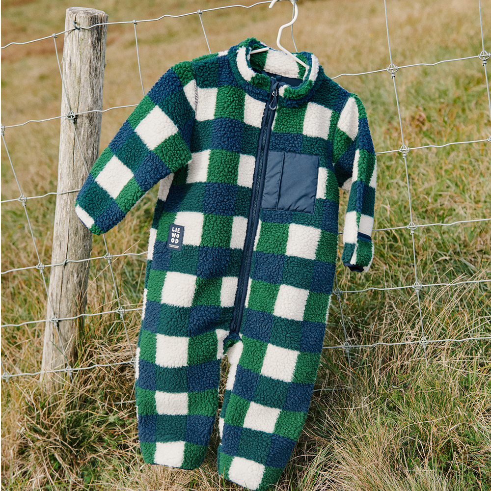 Liewood Baby Bodysuit 'Nolano' Mega Check/Bright Garden