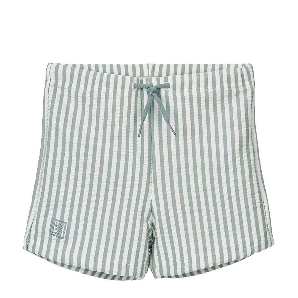 Liewood  Seersucker Badeshorts 'Otto' Sea Blue/White - Online MY SNOWFLAKE