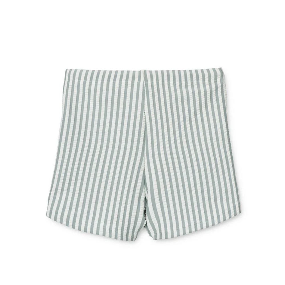 Liewood  Seersucker Badeshorts 'Otto' Sea Blue/White - Online MY SNOWFLAKE
