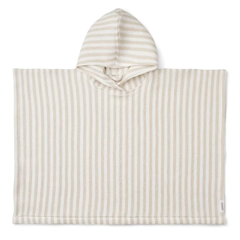 Liewood Bade-Poncho 'Paco' Crisp White/Sandy