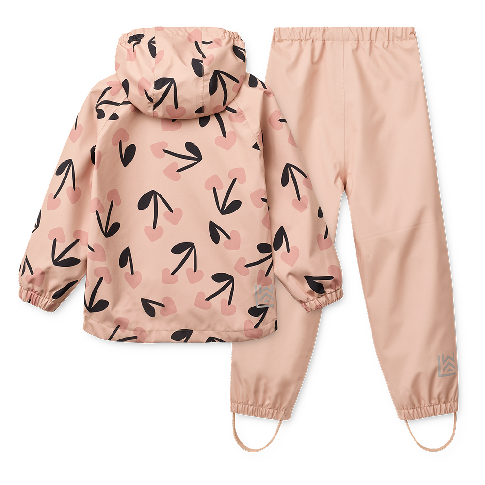 Liewood Ensemble imperméable « Pedia » Mega Cherry Heart/Rosey Mix