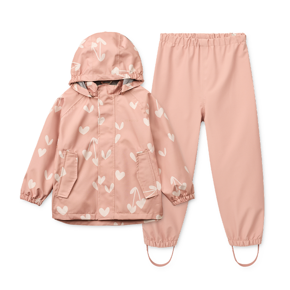 Liewood Ensemble imperméable veste/pantalon « Pedia » Sweethearts/Pale Tuscany