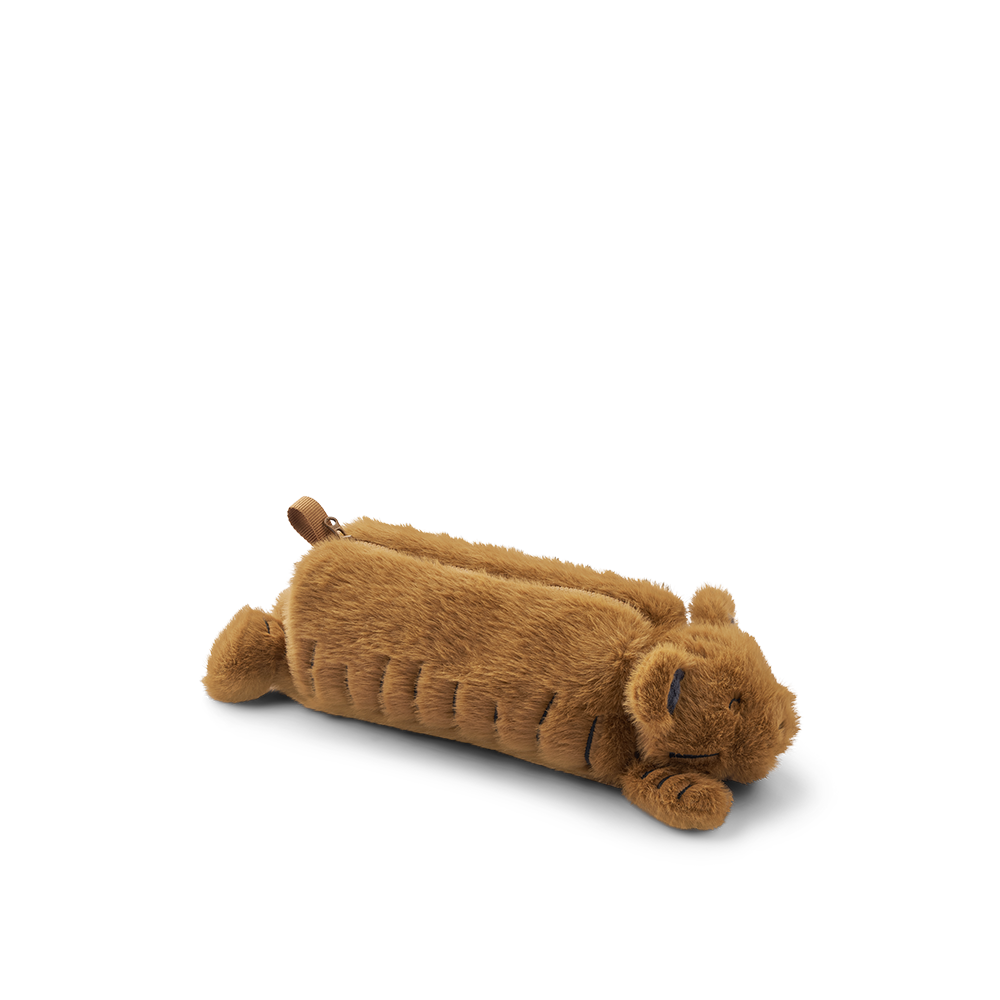 Liewood Plush Pouch/Pencil Case 'Dalina Tiger' Golden Caramel