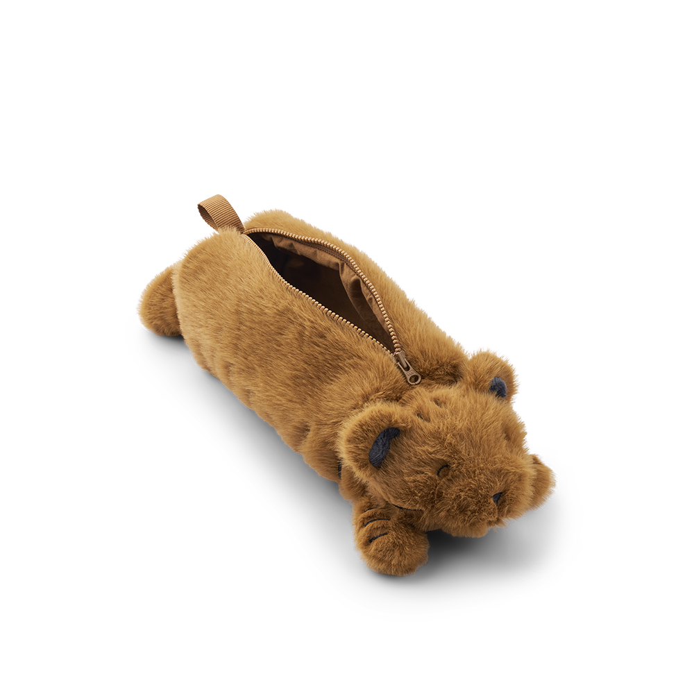 Liewood Plush Pouch/Pencil Case 'Dalina Tiger' Golden Caramel