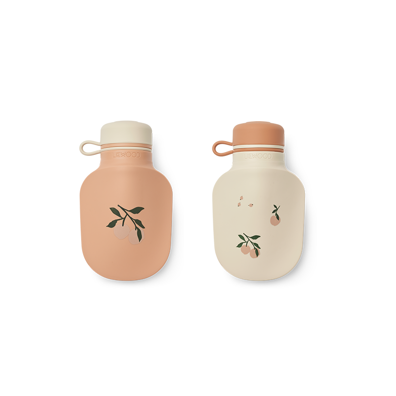 Liewood Gourde réutilisable 'Lizzie', lot de 2, Peach/Sea Shell