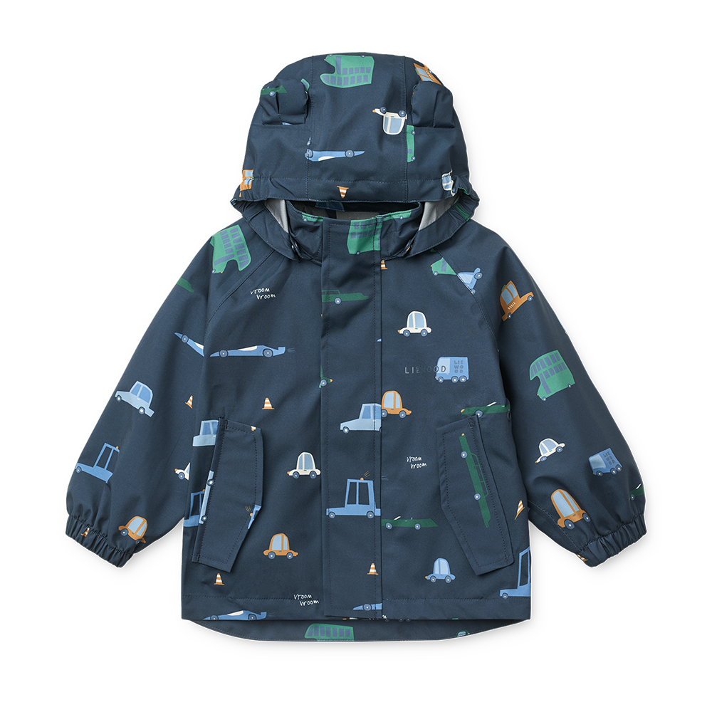 Liewood  Regenjacke/-hose Set 'Manu' Cars/Classic Navy