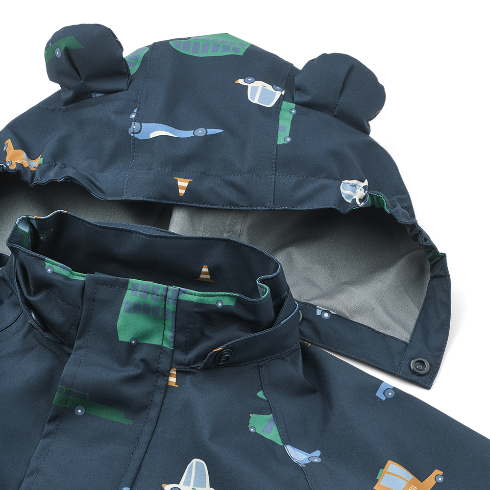 Liewood  Regenjacke/-hose Set 'Manu' Cars/Classic Navy
