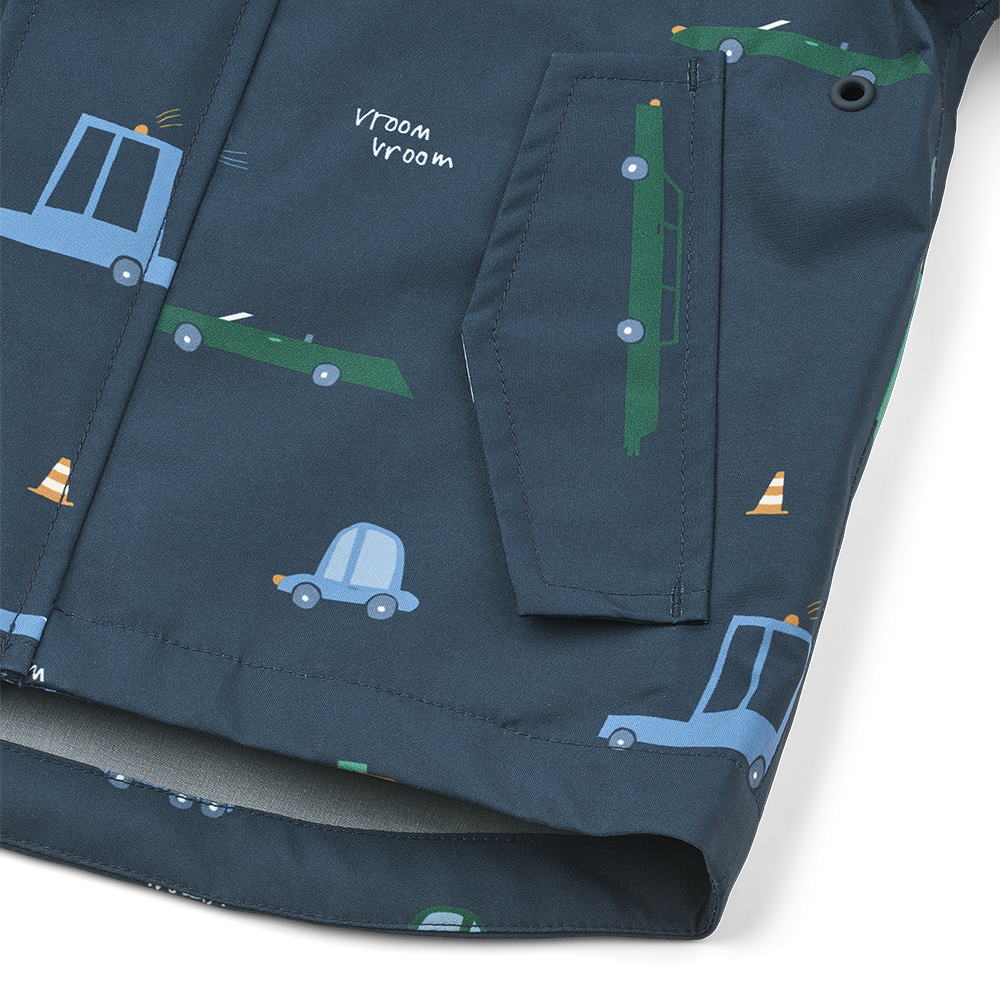 Liewood  Regenjacke/-hose Set 'Manu' Cars/Classic Navy