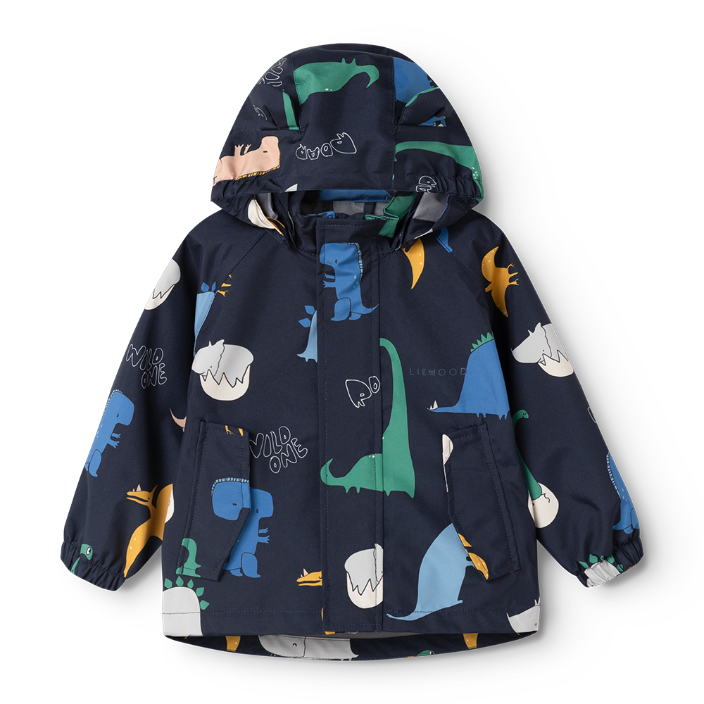Liewood Rain Jacket/Pants Set 'Manu' Dino Roar/Classic Navy