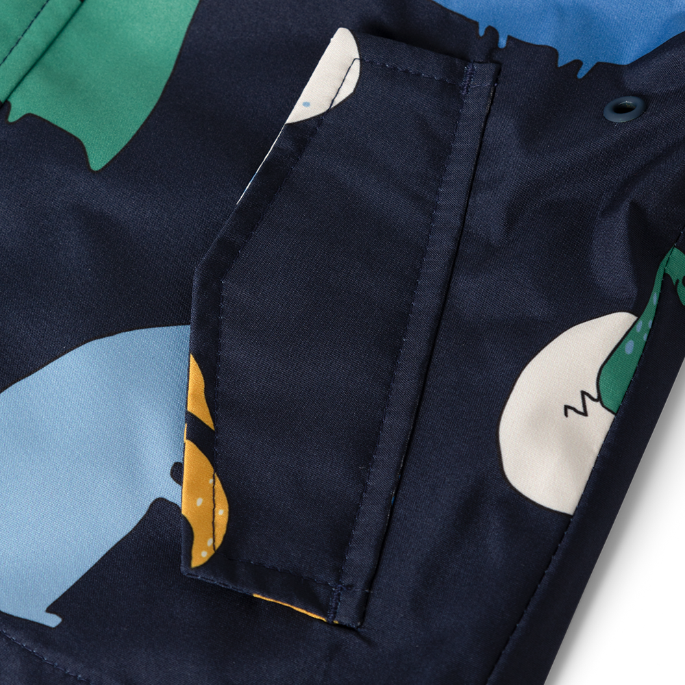 Liewood Rain Jacket/Pants Set 'Manu' Dino Roar/Classic Navy